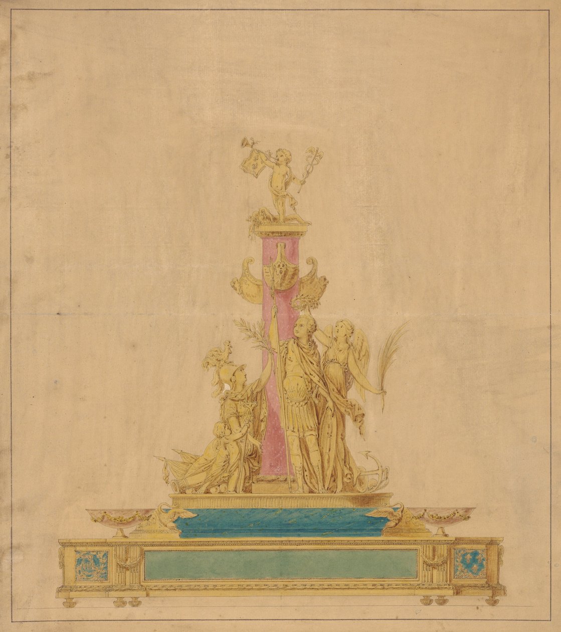 Dessin pour un encrier - Robert Joseph Auguste