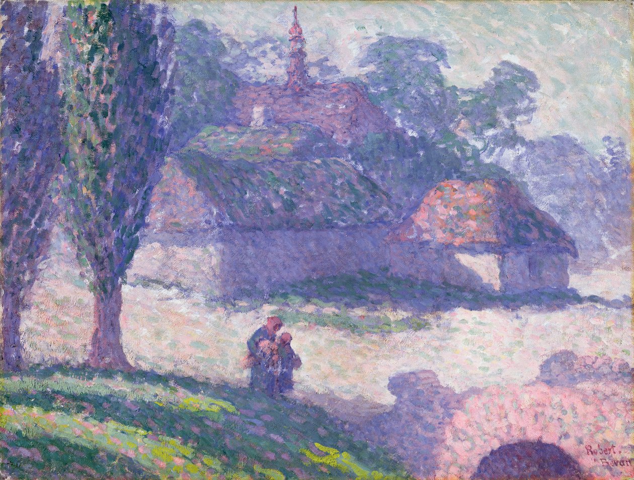Village de Mydlow, Pologne - Robert Polhill Bevan