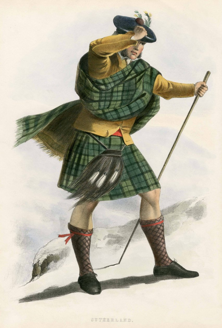 Sutherland, de The Clans of the Scottish Highlands, 1845 - Robert Ronald McIan