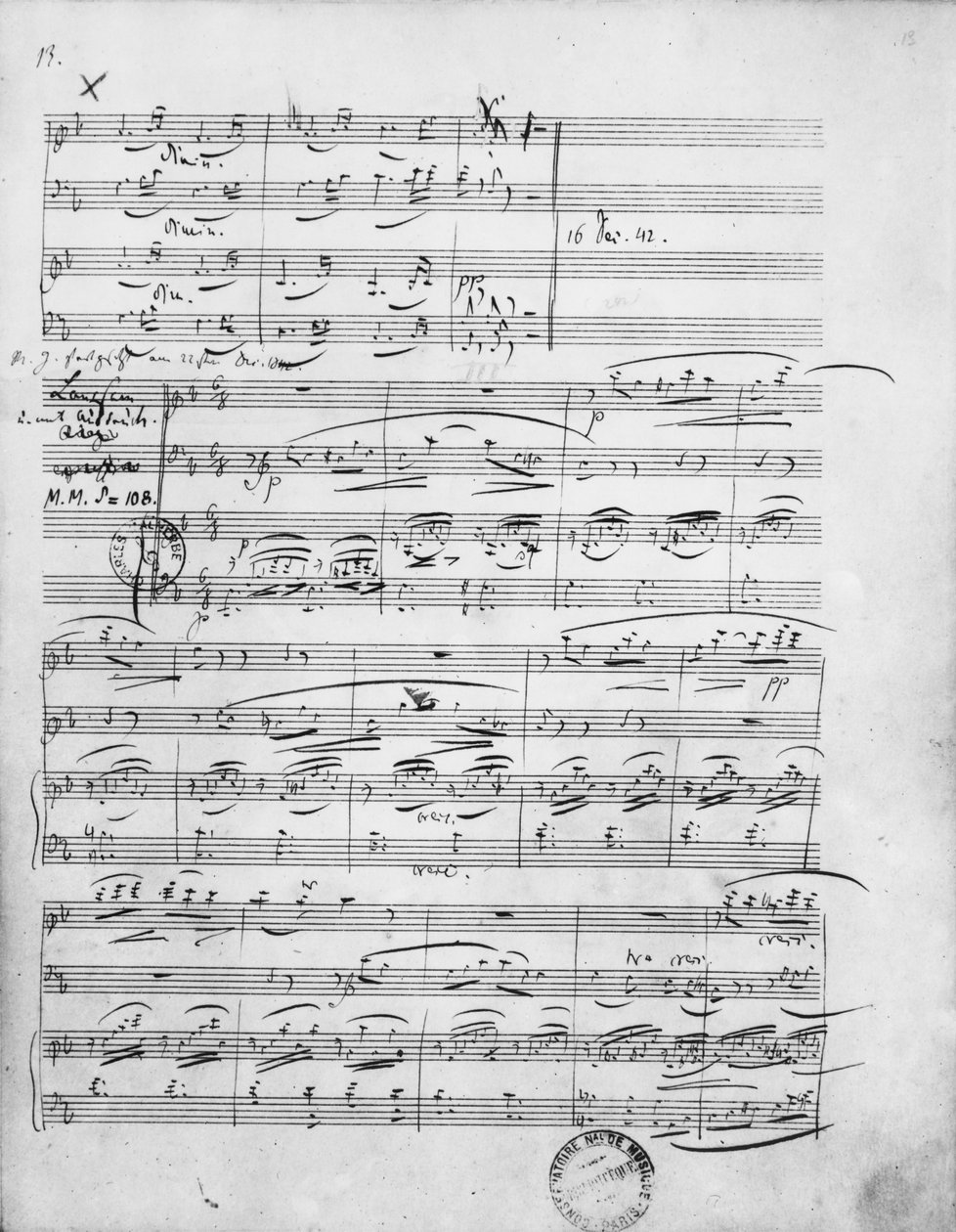Ms.312, Phantasiestücke, Opus 88, pour piano, violon et violoncelle, 1842 - Robert Schumann