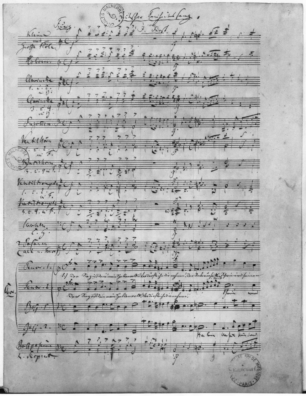Ms.316, Trois Lieder, Opus 65, Numéro 3, pour chœur masculin, 1847 - Robert Schumann