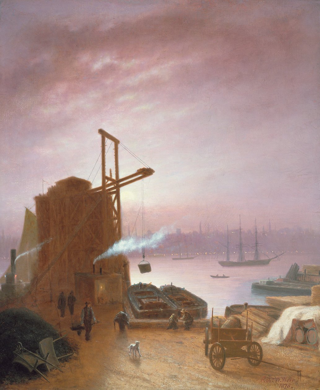 La rivière Hudson depuis Hoboken - Robert Walter Weir