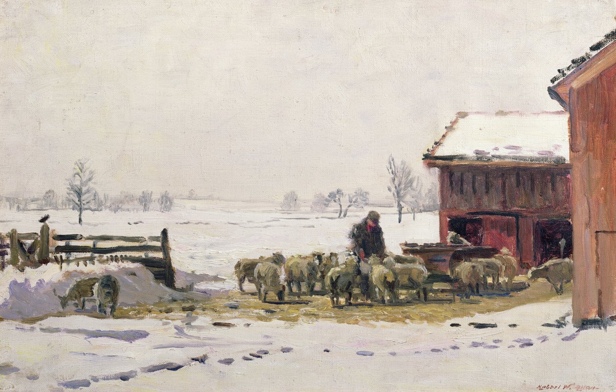 Nourrir les moutons en hiver - Robert Weir Allan