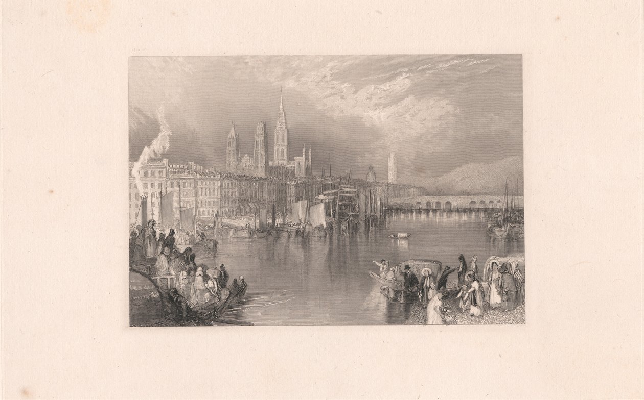 Rouen, vue en amont du fleuve - Robert Brandard