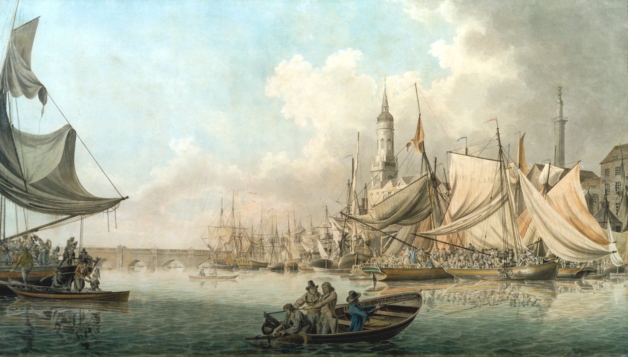 Billingsgate à marée haute - Robert Clevely