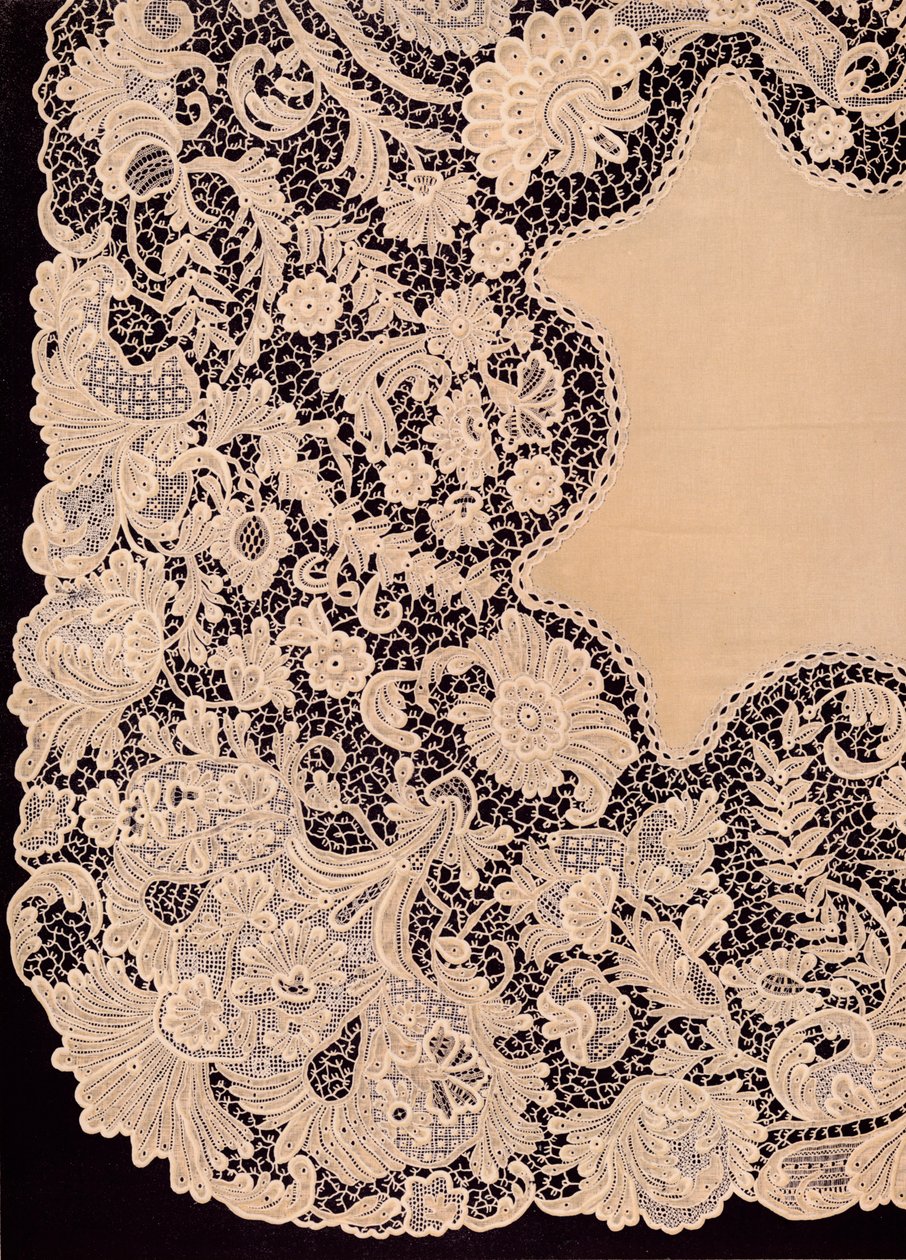 Mouchoir en dentelle de fabrication irlandaise, 1863 - Robert Dudley
