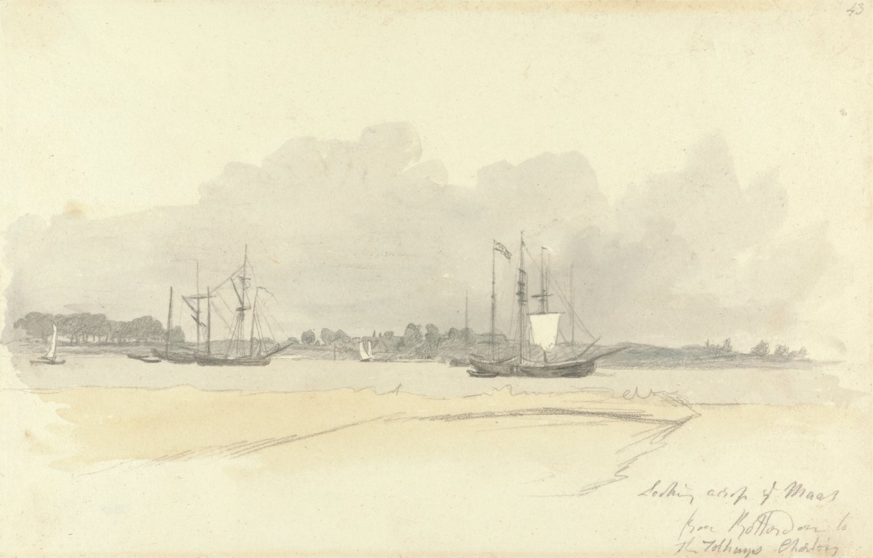 Vue à travers la Meuse depuis Rotterdam - Robert Hills