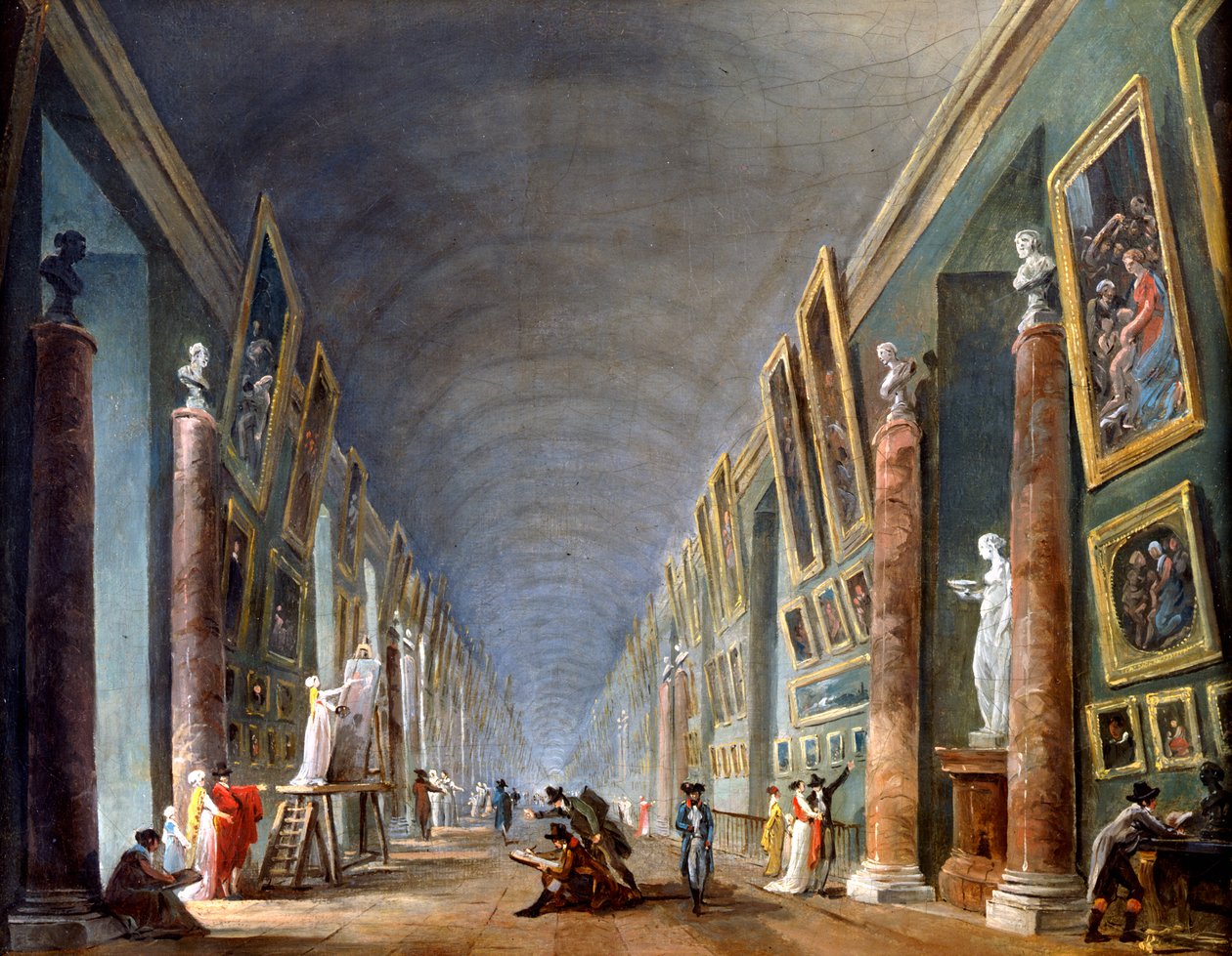 La Grande Galerie, Louvre, Paris, 1801-1805 - Robert Hubert