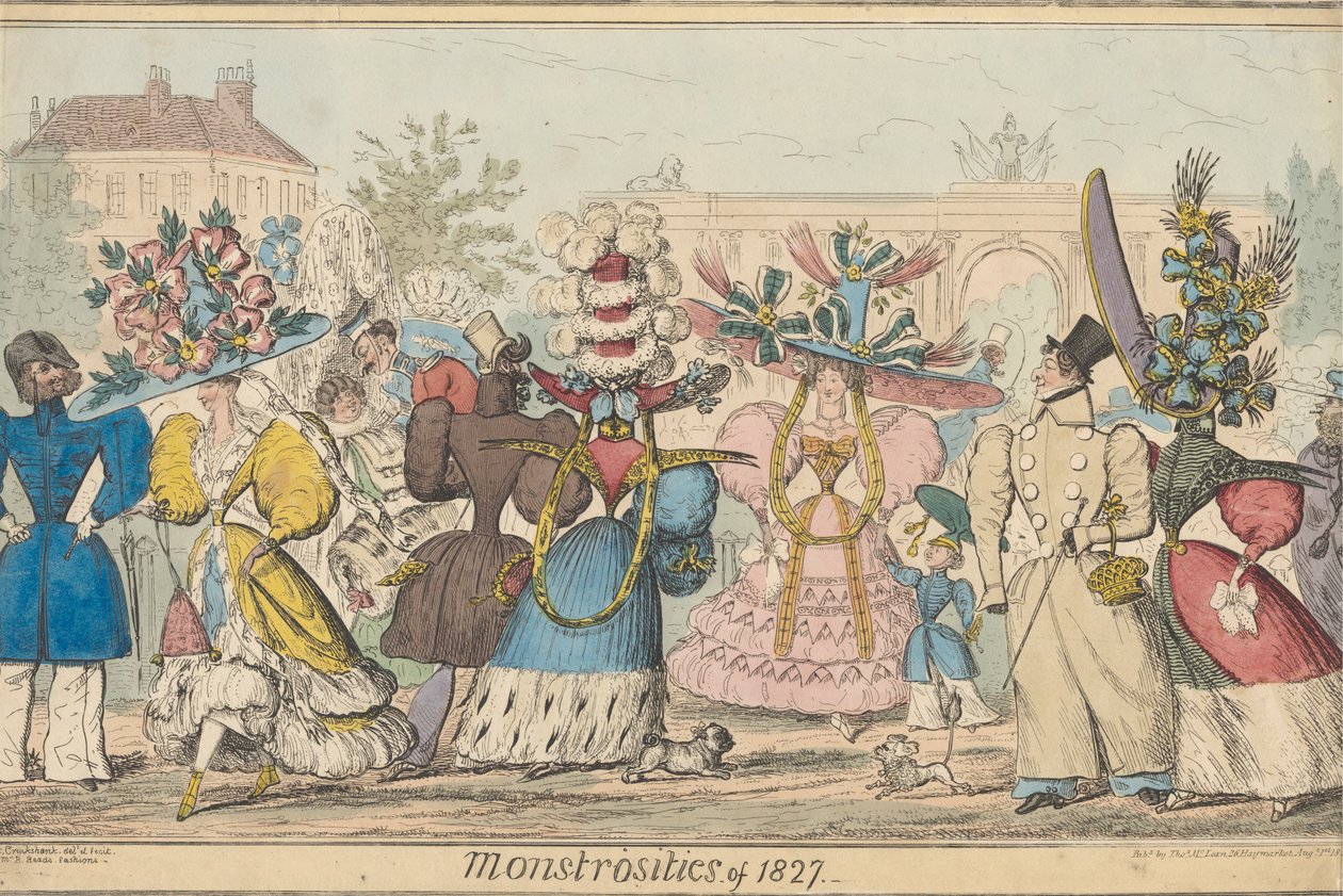 Monstruosités de 1827 - Robert Isaac Cruikshank