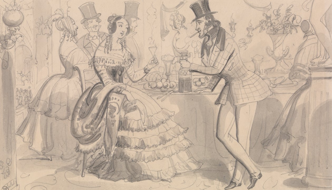 Rafraîchissement public dans la haute société - Robert Isaac Cruikshank