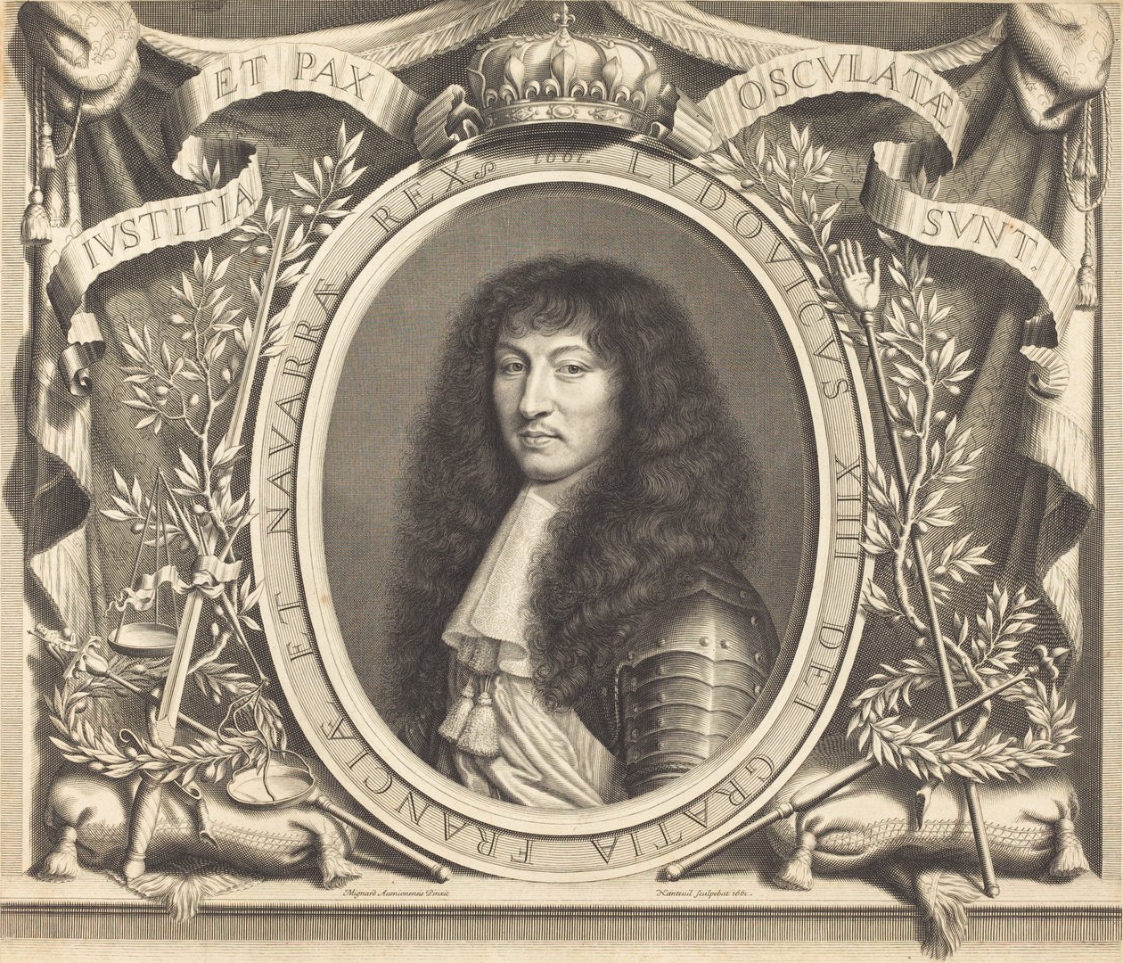 Louis XIV - Robert Nanteuil after Nicolas Mignard