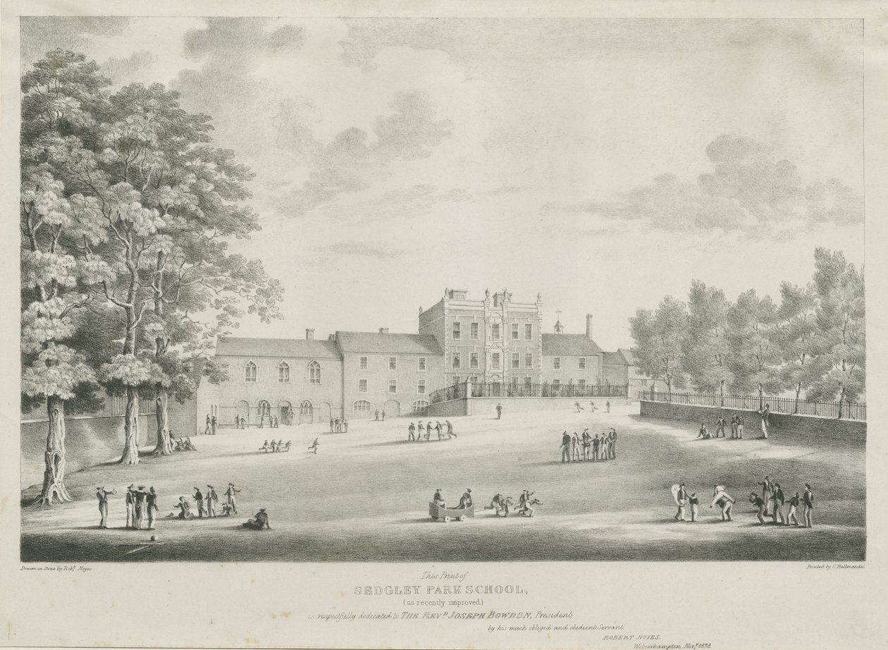 École de Sedgley Park : gravure, novembre 1838 - Robert Noyes