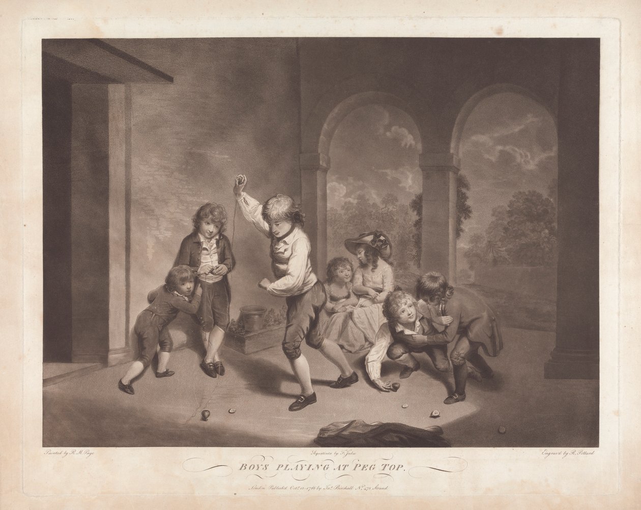 Garçons jouant au toupie - Robert Pollard