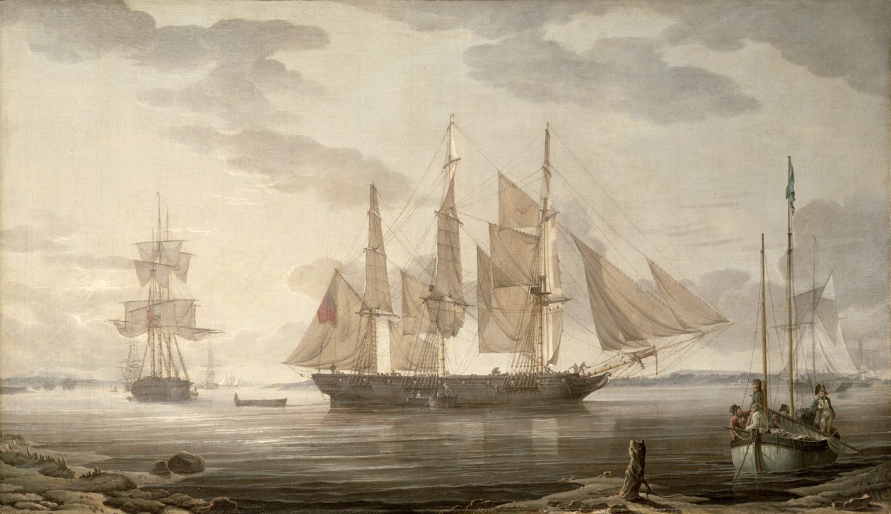 Navires dans le port, 1805 - Robert Salmon