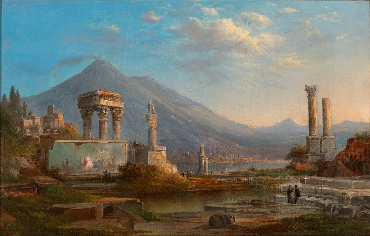 Vésuve et Pompéi, 1870 - Robert Seldon Duncanson