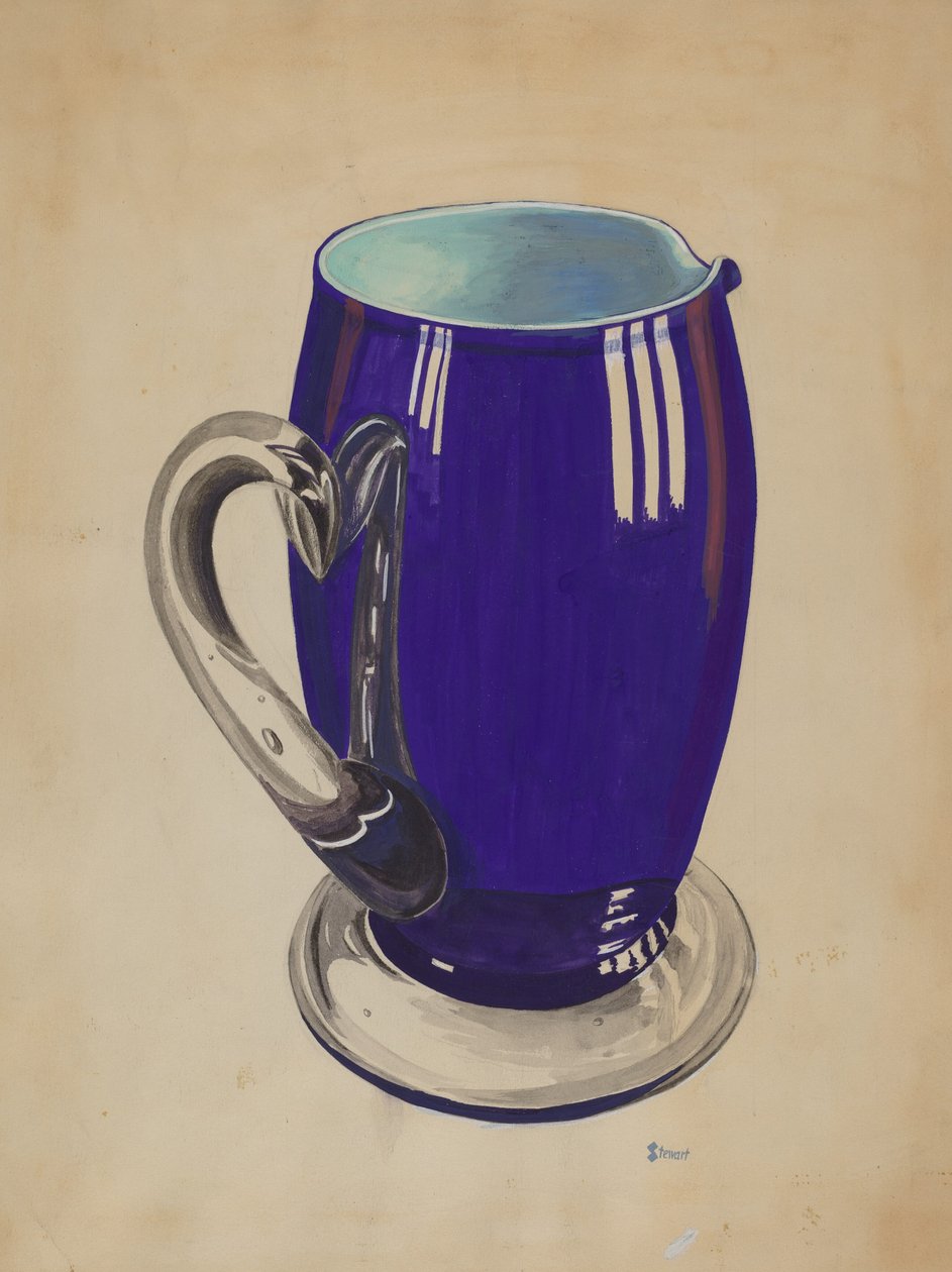 Pichet en cobalt - Robert Stewart