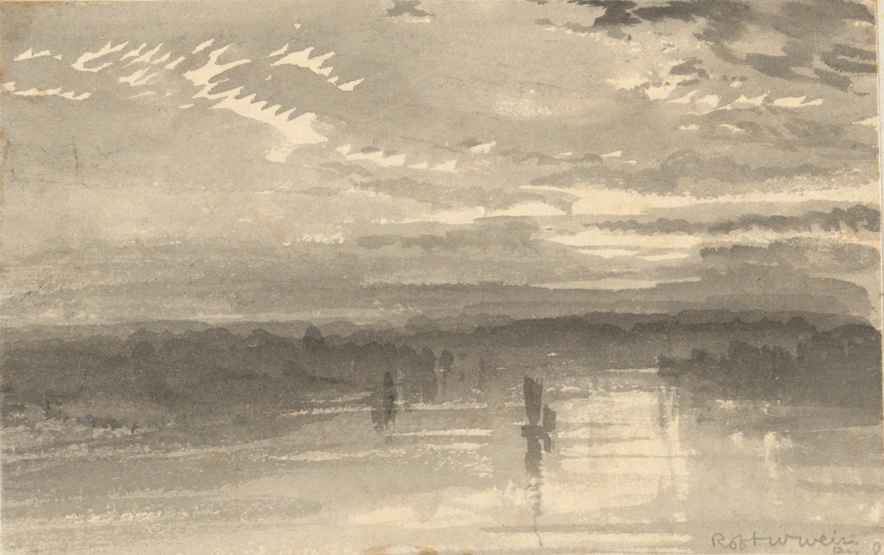 Paysage - Nuages, Eau, Voilier - Robert Walter Weir
