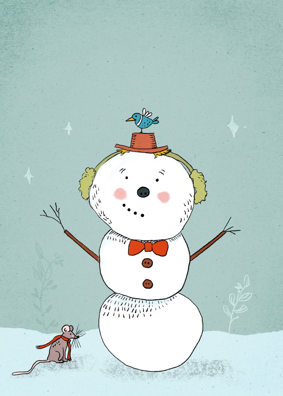 Petit bonhomme de neige joyeux, 2019 - Roberta Murray