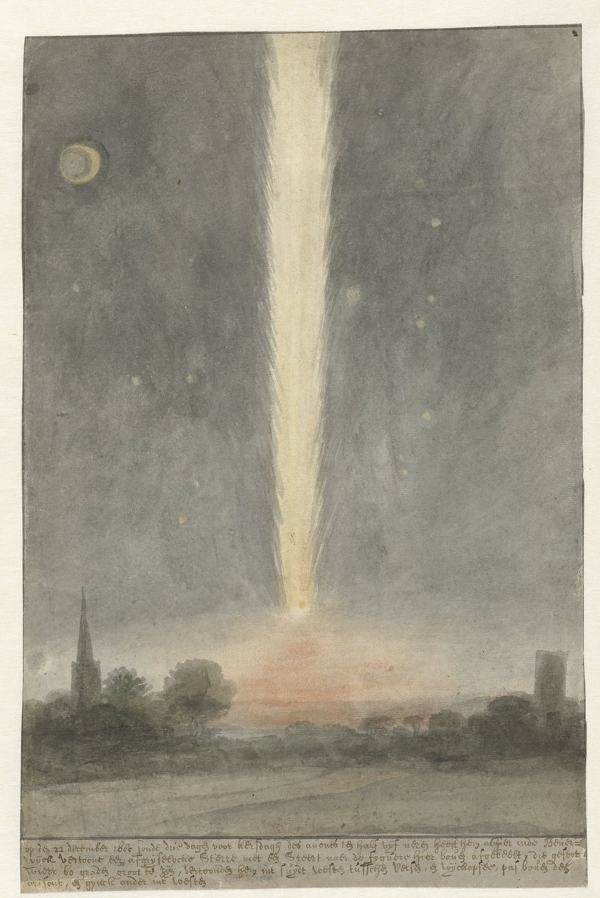 Comète au-dessus de Beverwijk, 1680 - Rochus van Veen (attributed to)