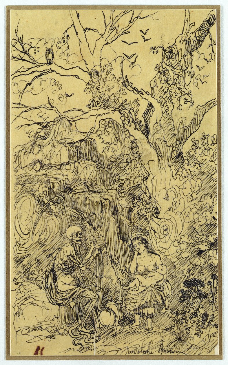 La Mère et le Temps, c.1857-61 - Rodolphe Bresdin