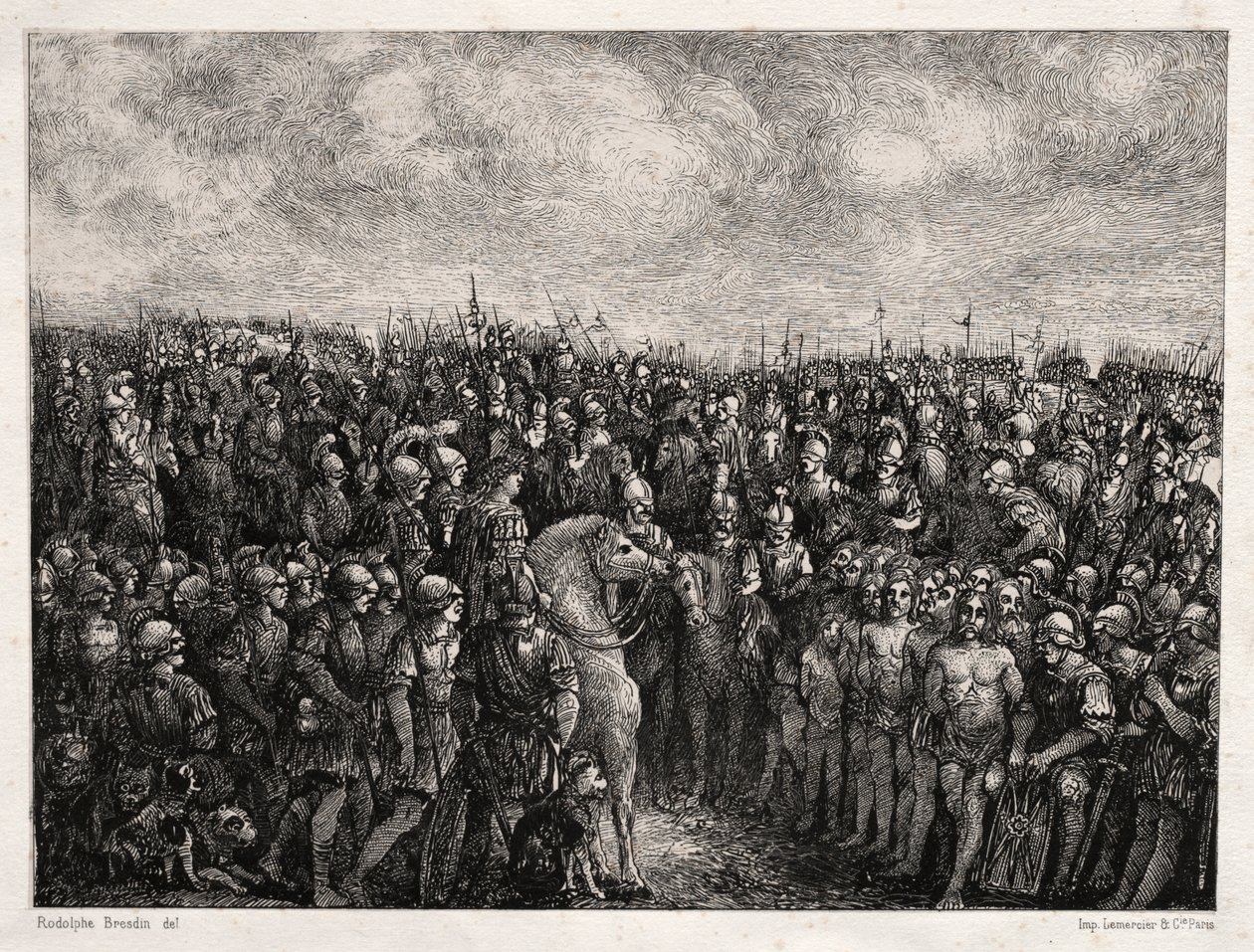 César et ses prisonniers - Rodolphe Bresdin