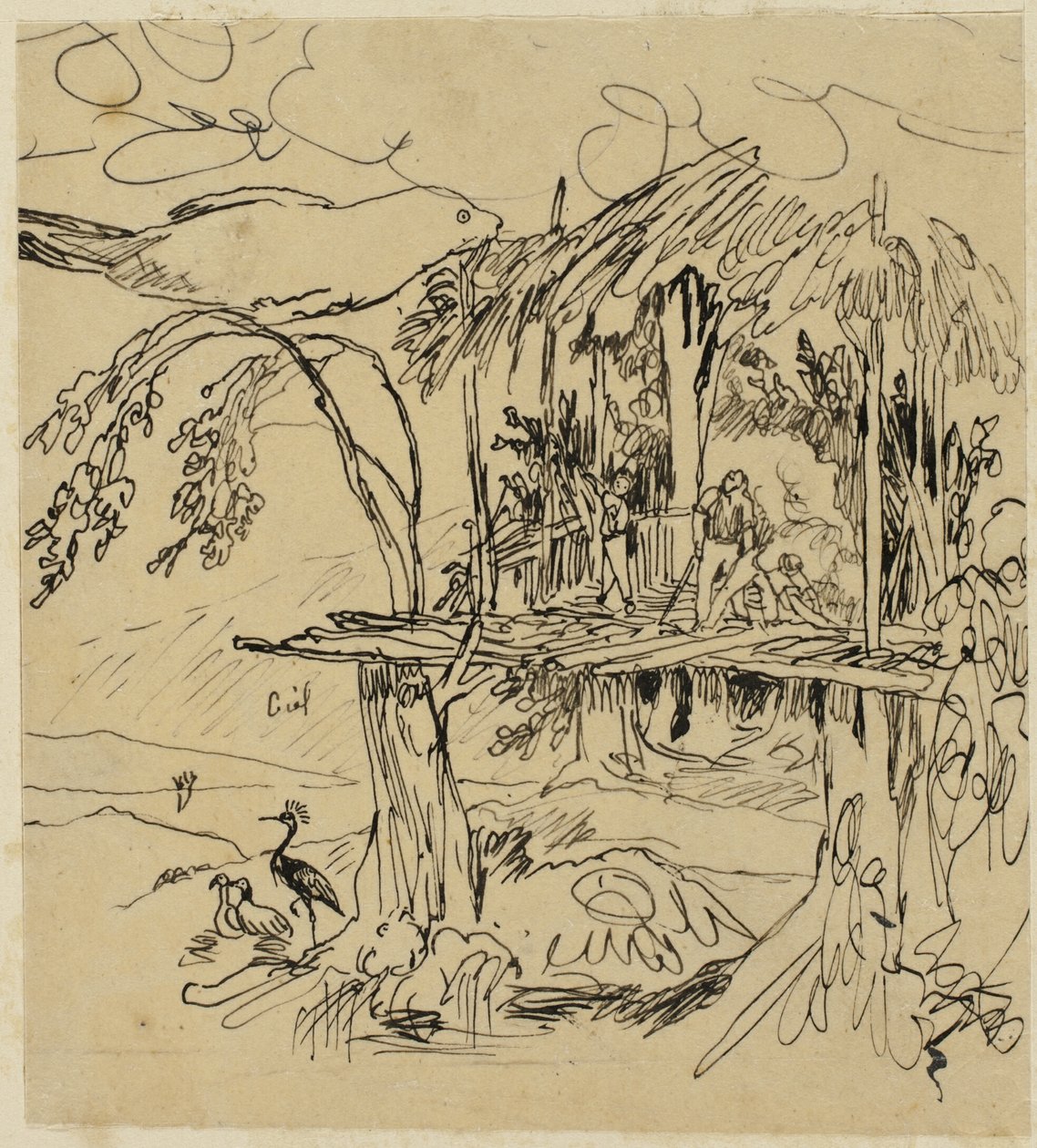 Village étrusque - Rodolphe Bresdin