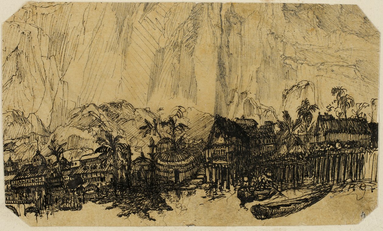 Paysage exotique - Rodolphe Bresdin