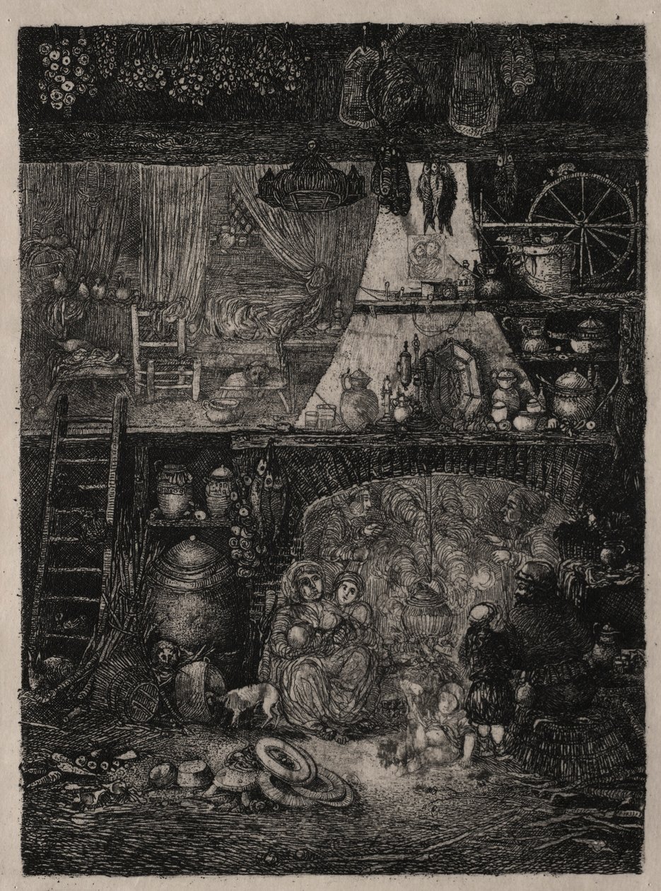 Intérieur paysan en Haute-Garonne, 1858 - Rodolphe Bresdin