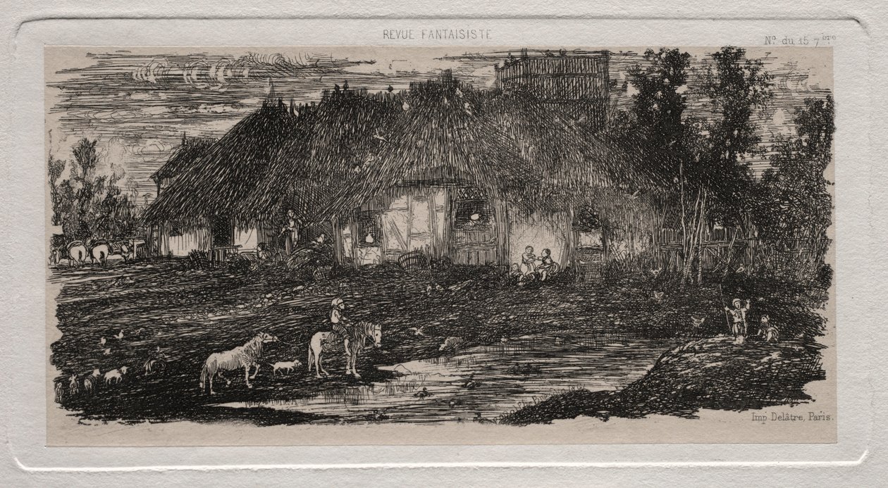 La cour de ferme, 1861 - Rodolphe Bresdin