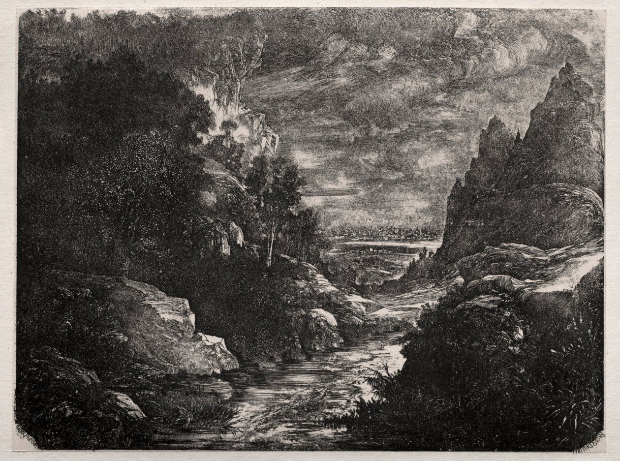 Le ruisseau de montagne, 1871 - Rodolphe Bresdin