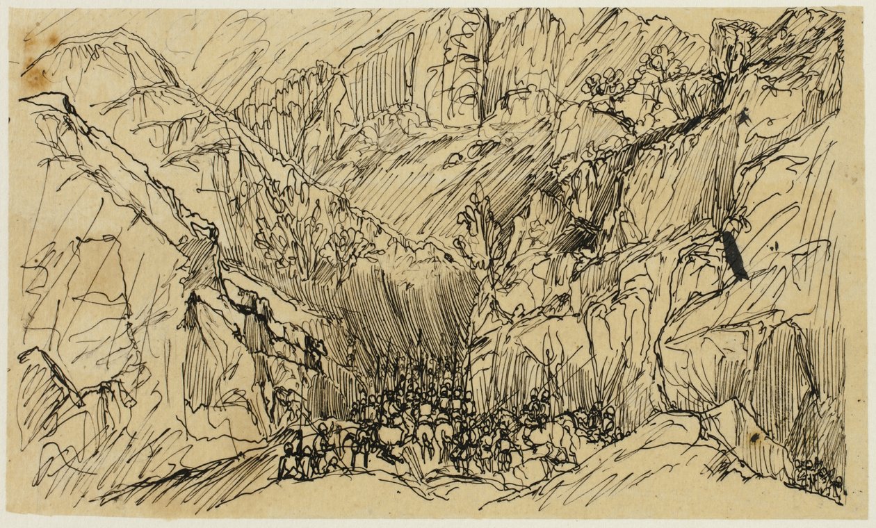 Les troupes dans le col - Rodolphe Bresdin