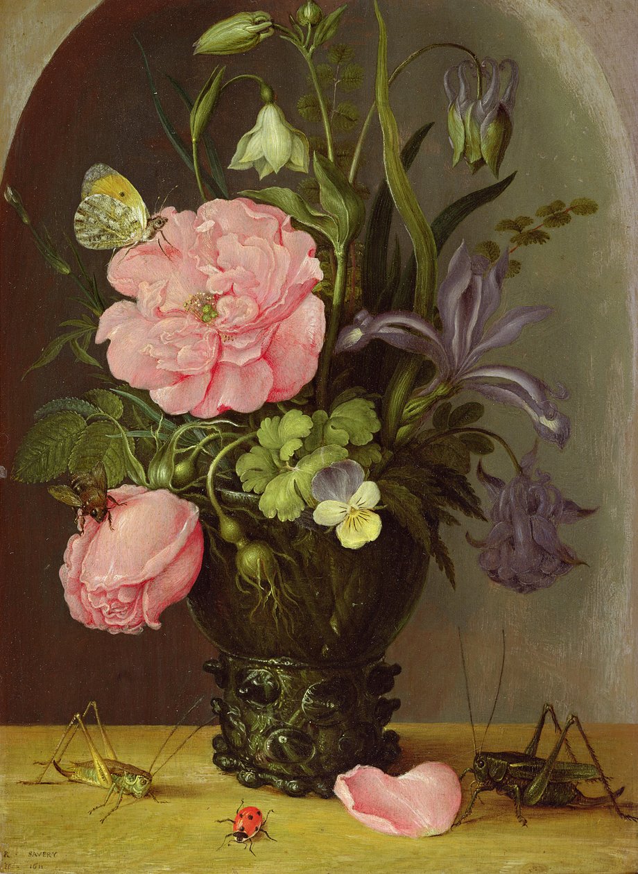Un Vase de Fleurs, 1611 - Roelandt Jacobsz. Savery