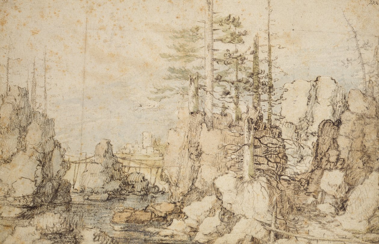 Paysage boisé et rocheux, vers 1606-07 - Roelandt Jacobsz. Savery