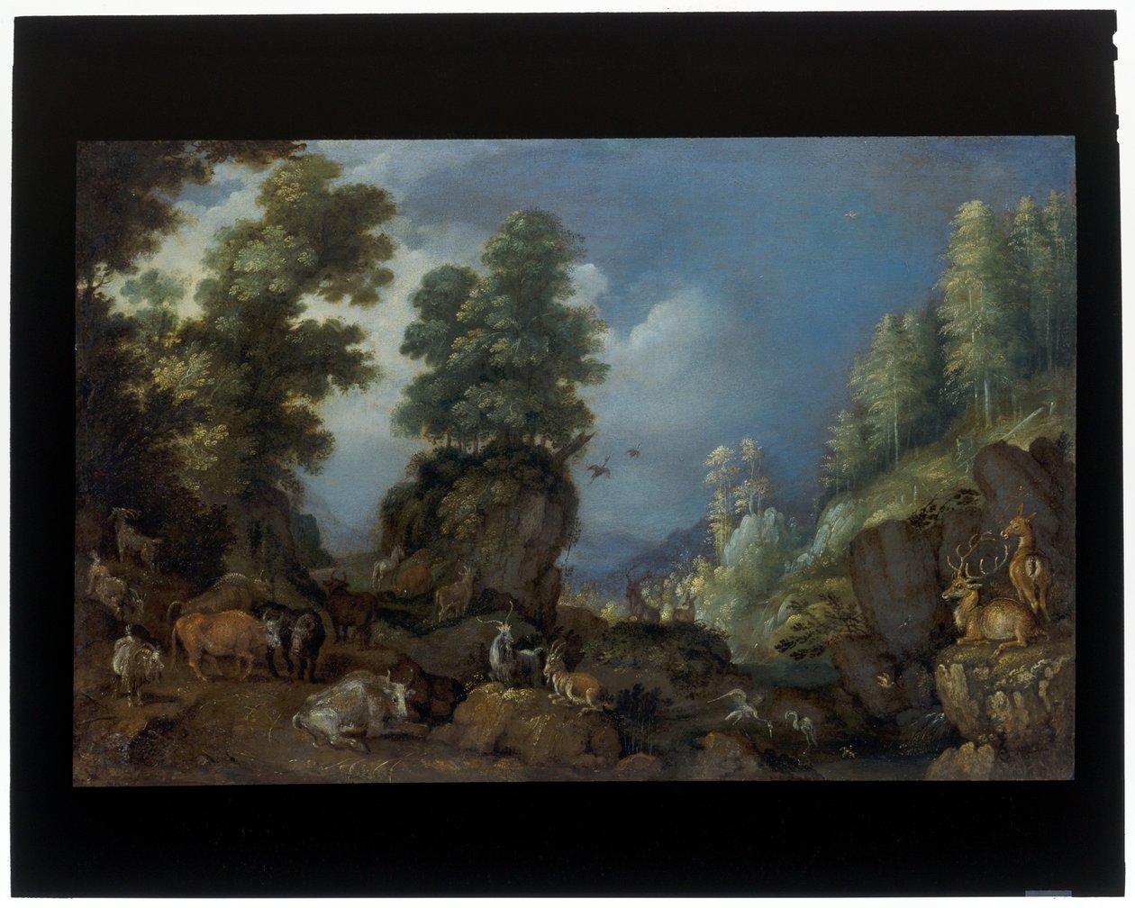 Paysage rocheux avec des animaux - Roelandt Jacobsz. Savery