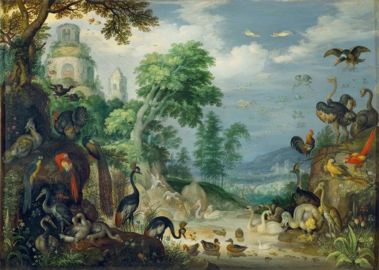 Paysage avec des oiseaux - Roelandt Savery