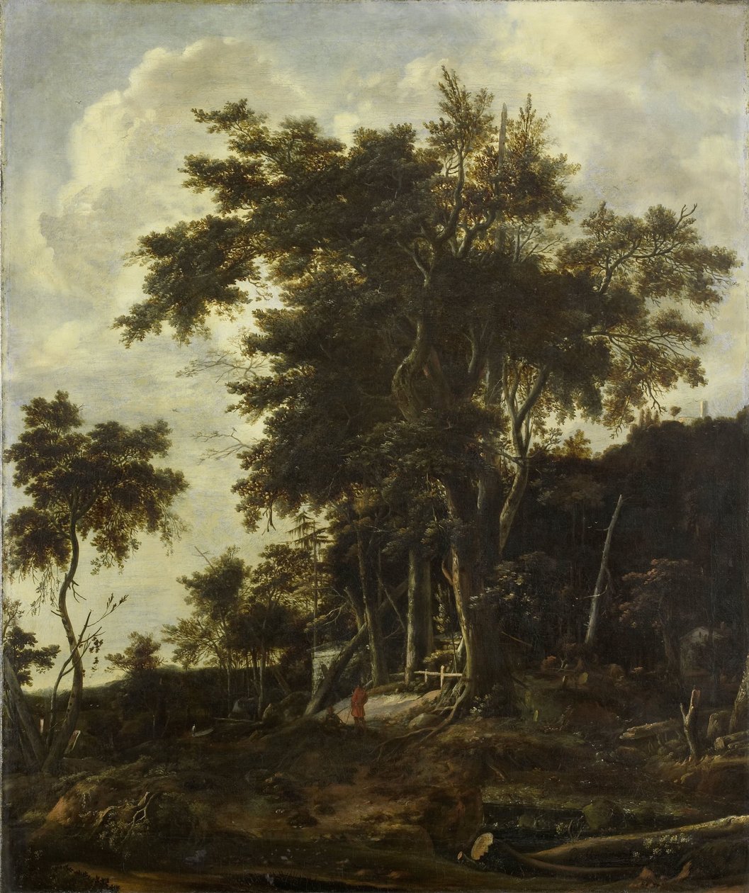Paysage forestier avec cabane de bûcheron - Roelant Roghman