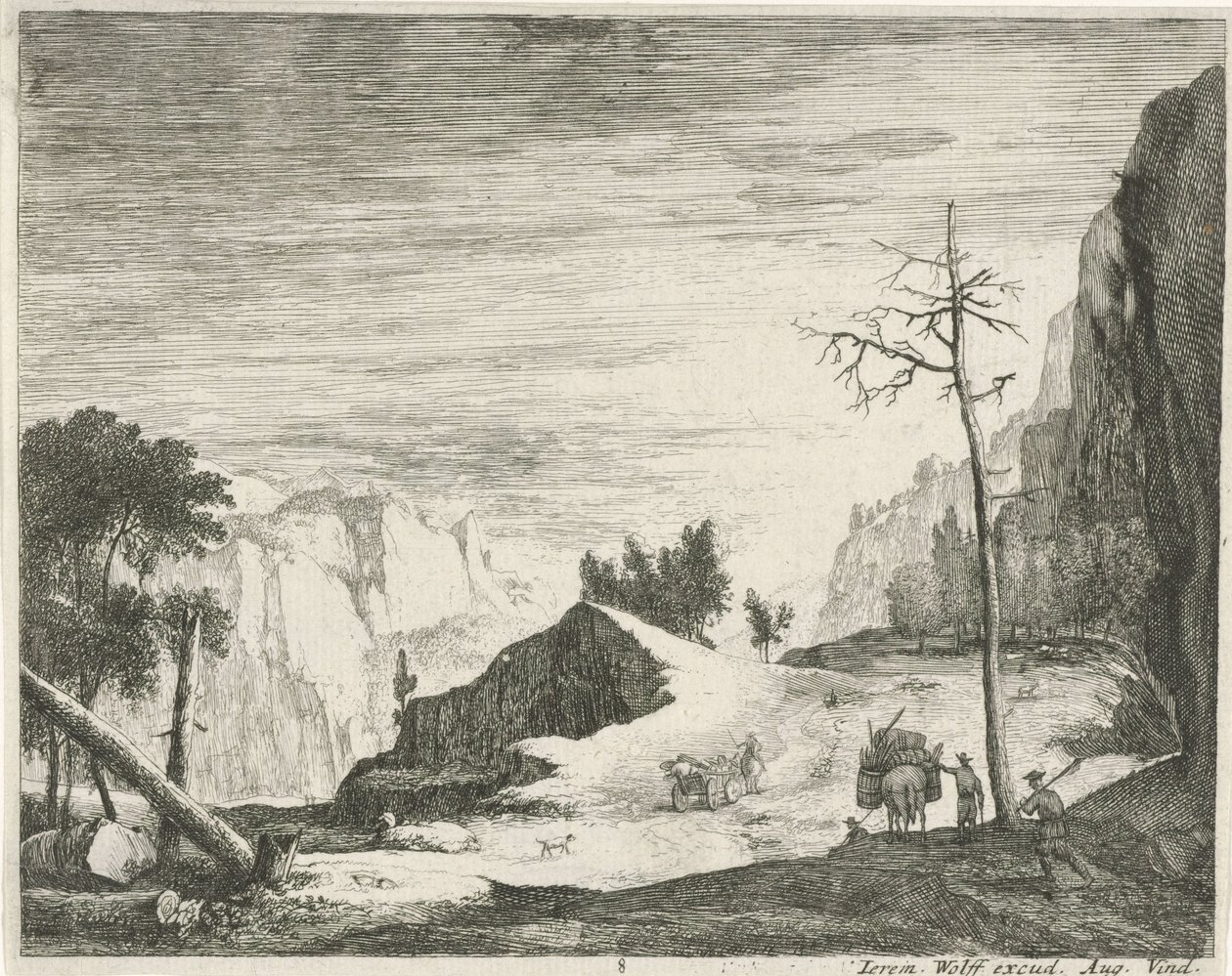 Chemin dans un paysage montagneux (Paysages tyroliens) - Roelant Roghman