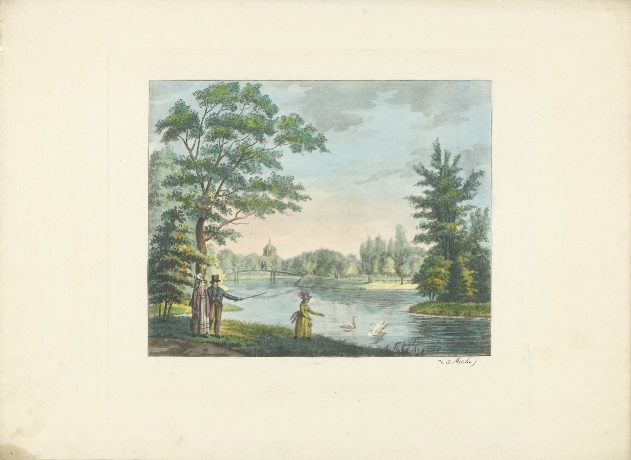 Promeneurs dans un parc - Roelof van der Meulen