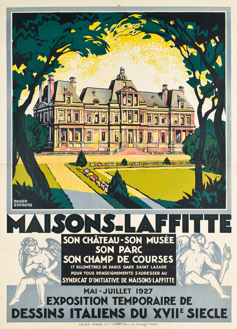 Affiche publicitaire pour Maisons Laffitte - Roger Broders