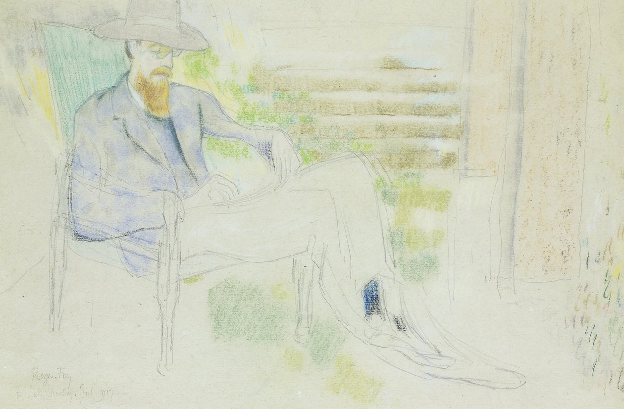 Lytton Strachey écrivant dans le jardin - Roger Eliot Fry