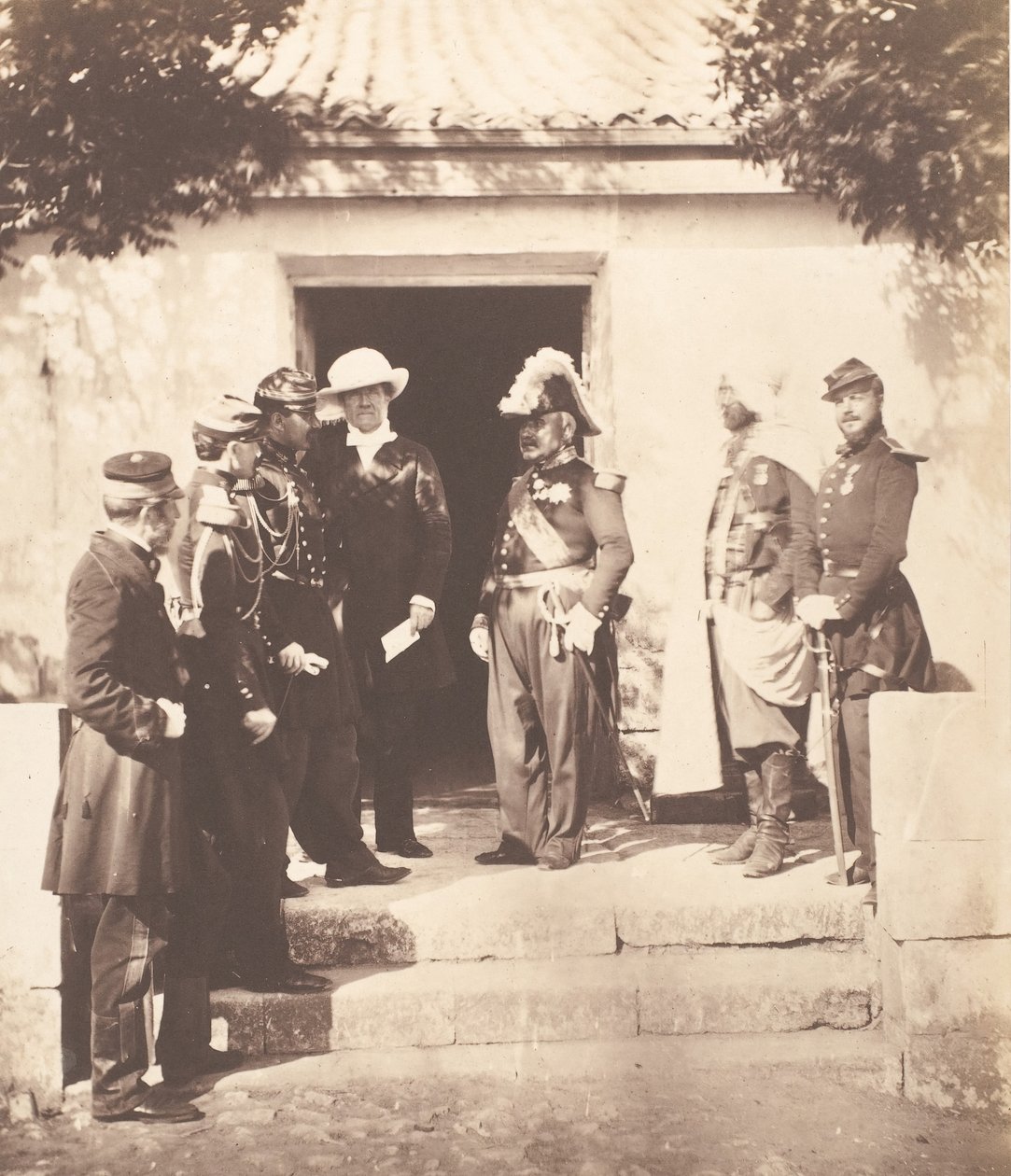 Groupe au quartier général, 1855 - Roger Fenton