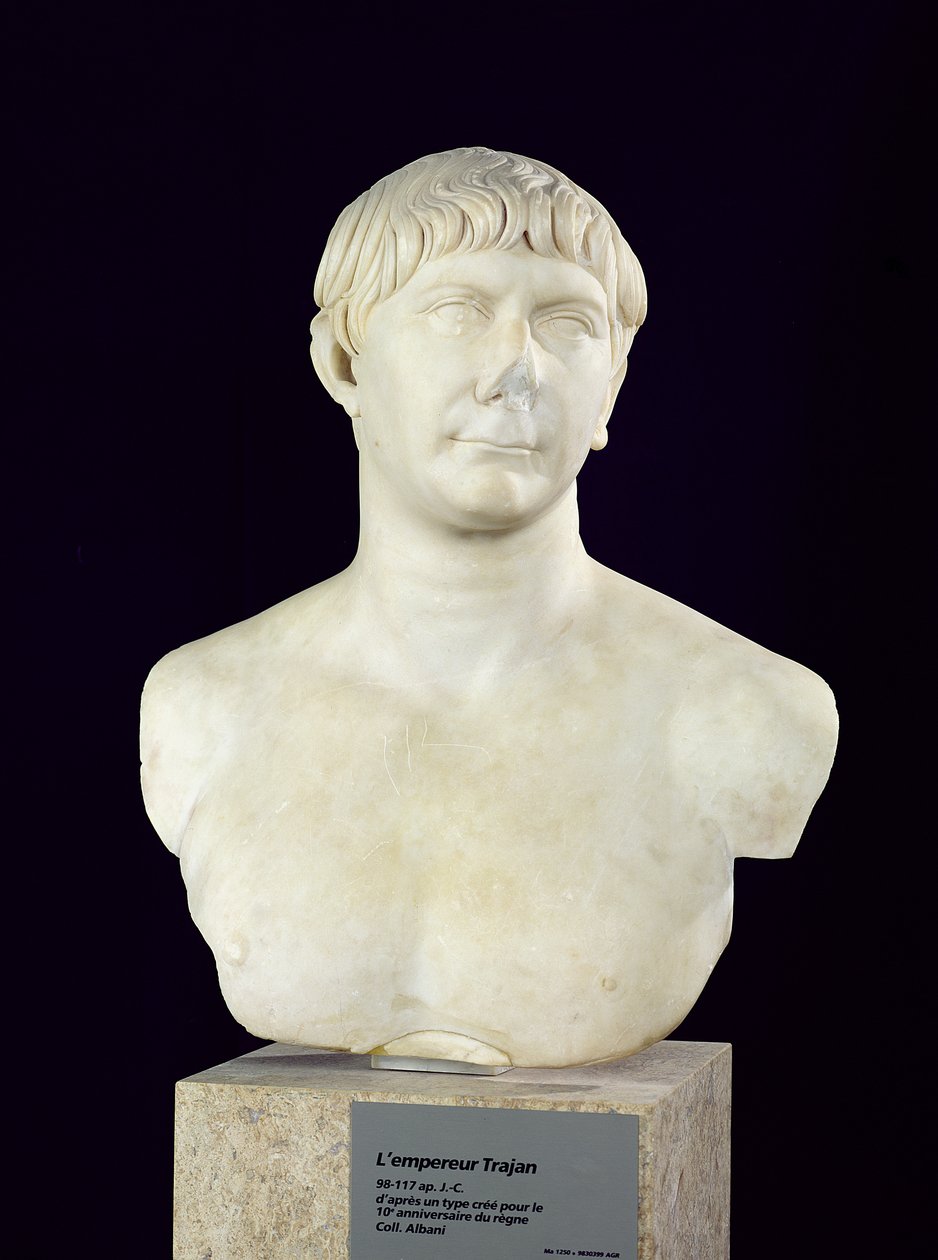Buste de Trajan (53-117) c.108 - Roman