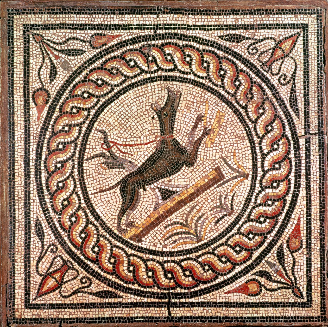 Cave Canem (Attention au chien) 2ème-3ème siècle (mosaïque) - Roman