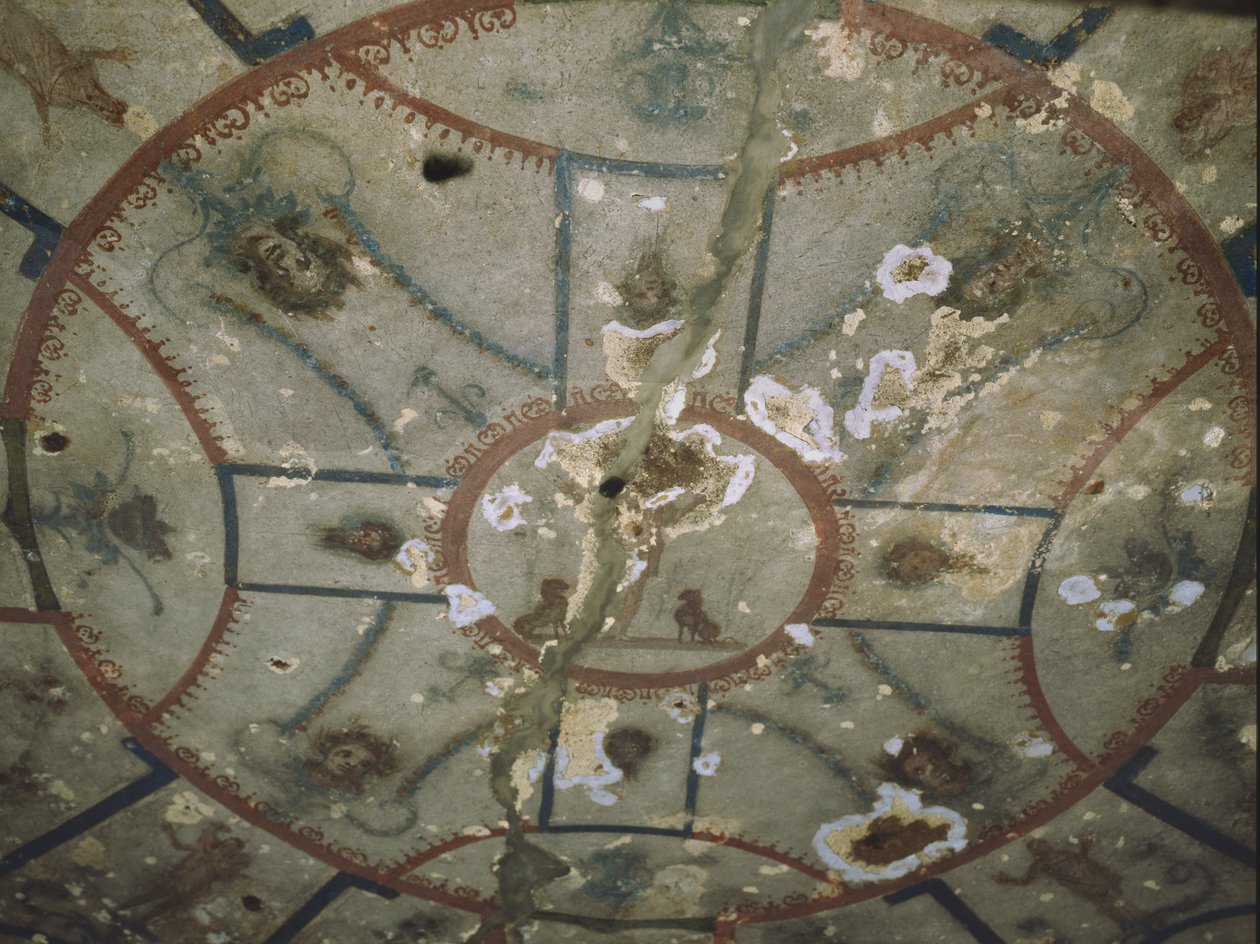 Plafond de la chapelle du Bon Pasteur, catacombes de San Callisto, Rome - Roman