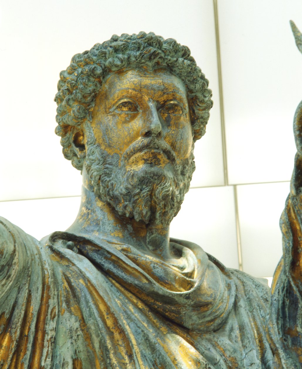 Détail de la statue équestre de Marc Aurèle - Roman