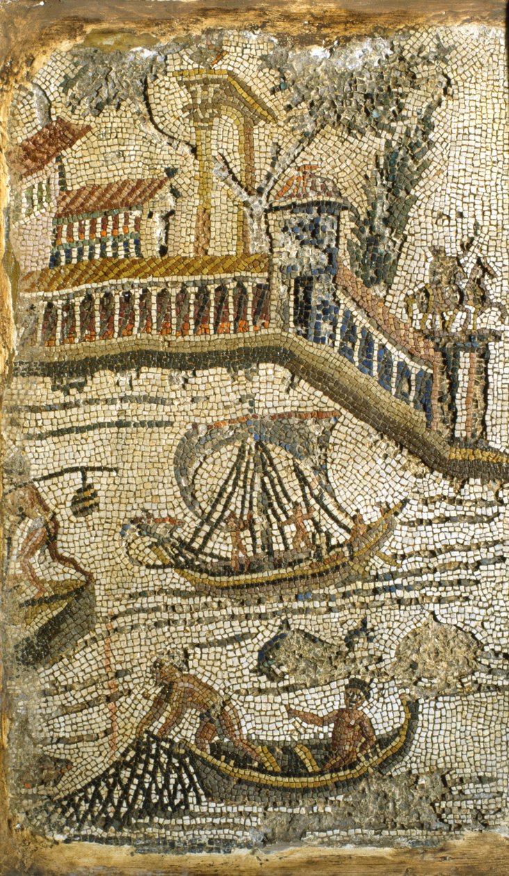 Scène de pêche (mosaïque) - Roman