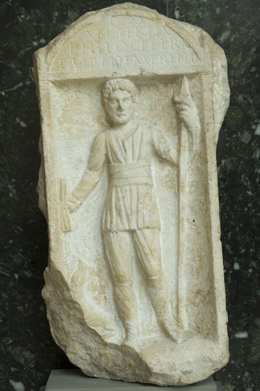 Stèle funéraire, Période Impériale Romaine (30 av. J.-C. - 500 apr. J.-C.) (marbre) - Roman