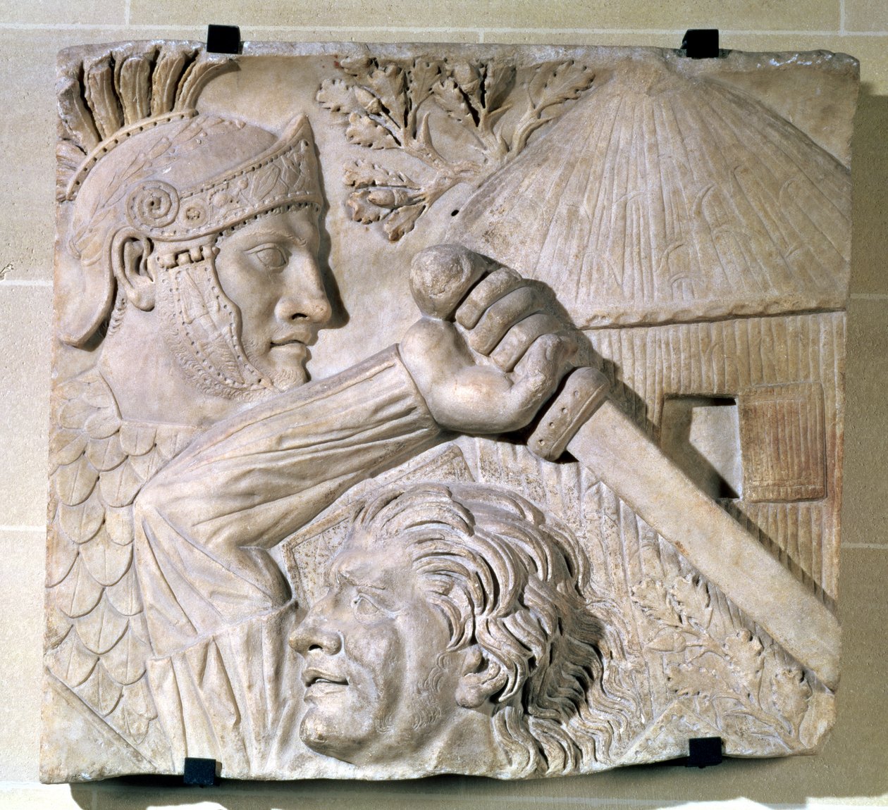 Relief représentant un barbare combattant un légionnaire romain - Roman