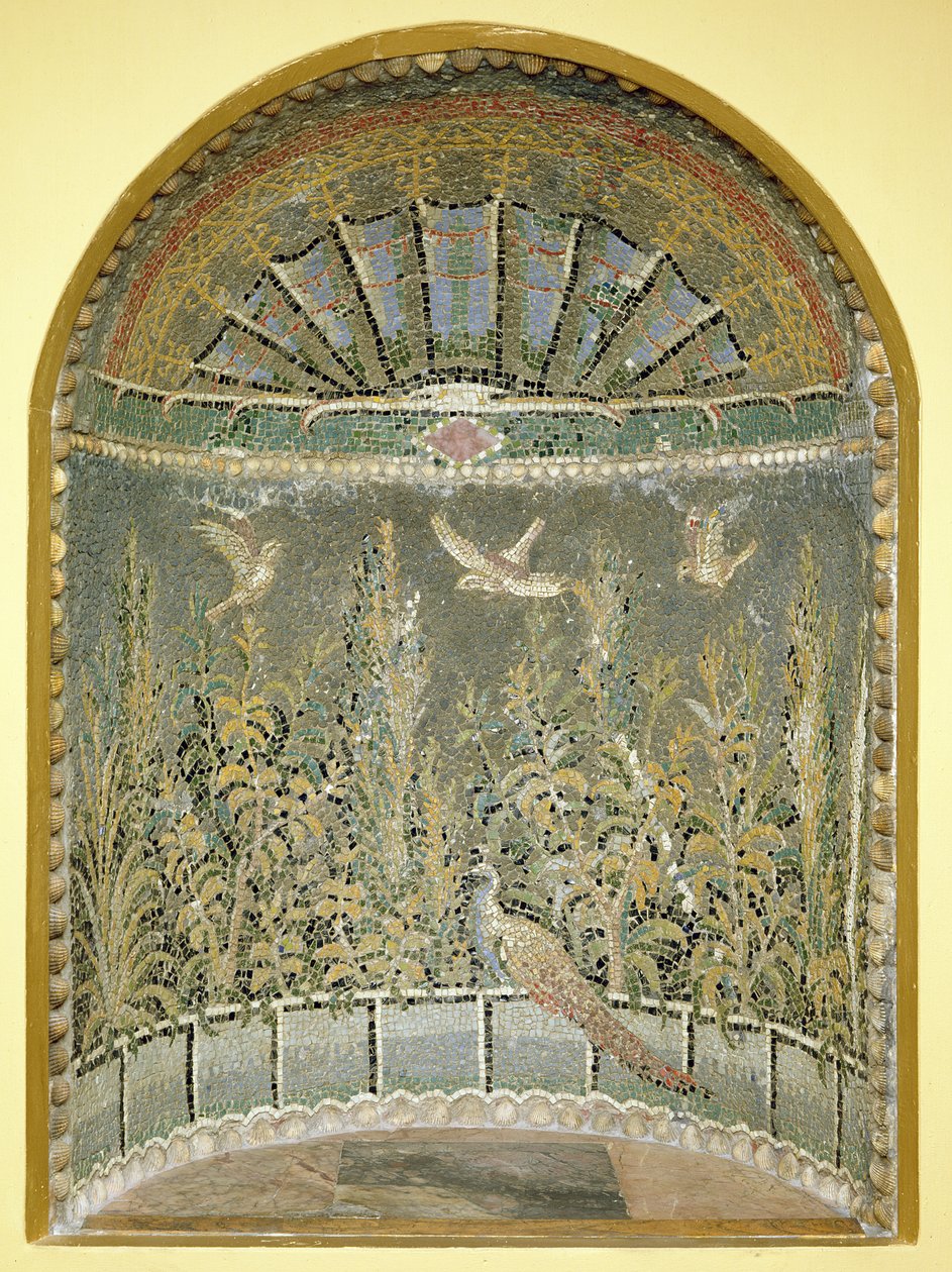 Fontaine en Mosaïque Romaine, vers 1er siècle apr. J.-C. - Roman