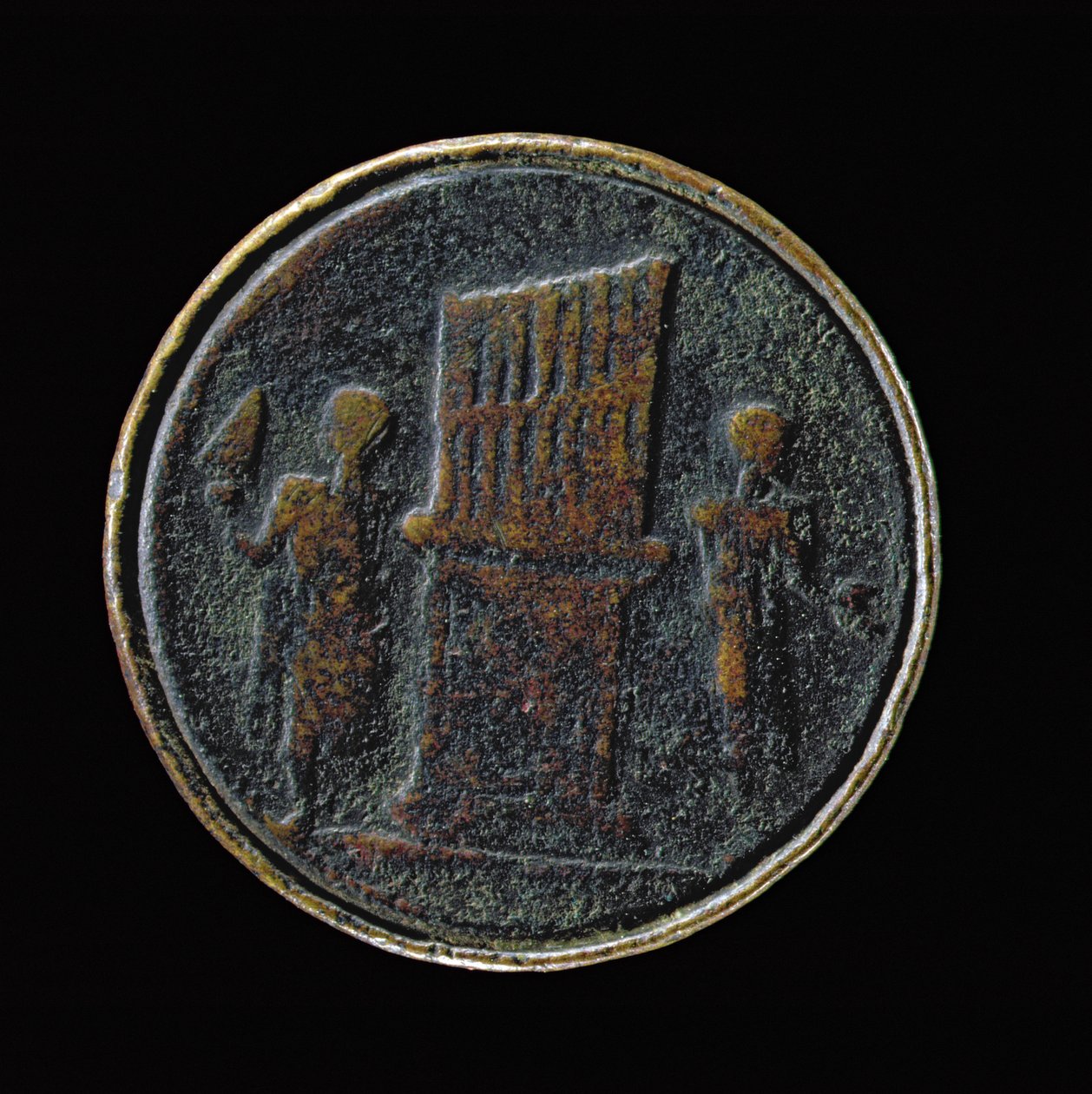 Pièce romaine représentant un orgue (bronze) - Roman